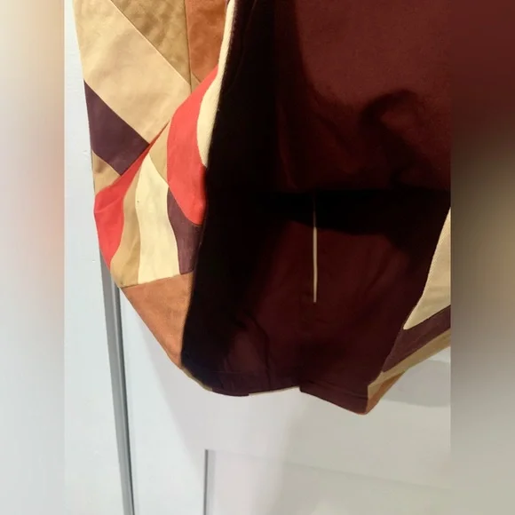 Magalia Skirt - Patchwork Red Brown, Size 8/FR40 NWT - Picture 5 of 11